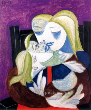 Mujer y niño María Teresa y Maya 1938 Pablo Picasso Pinturas al óleo